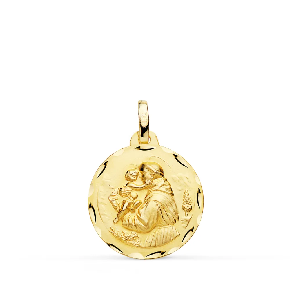 18K MEDALLA ORO AMARILLO DE SAN ANTONIO 18 MM