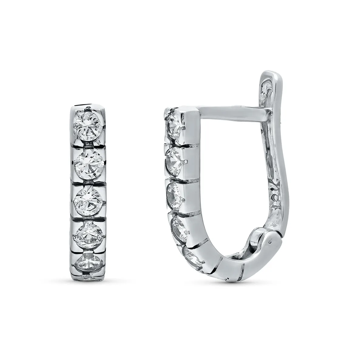18K PENDIENTES CIRCONITA ORO BLANCO CATALAN