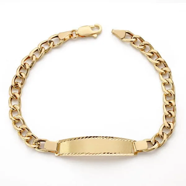 18K ESCLAVA ORO AMARILLO BARBADA HUECA 19CM