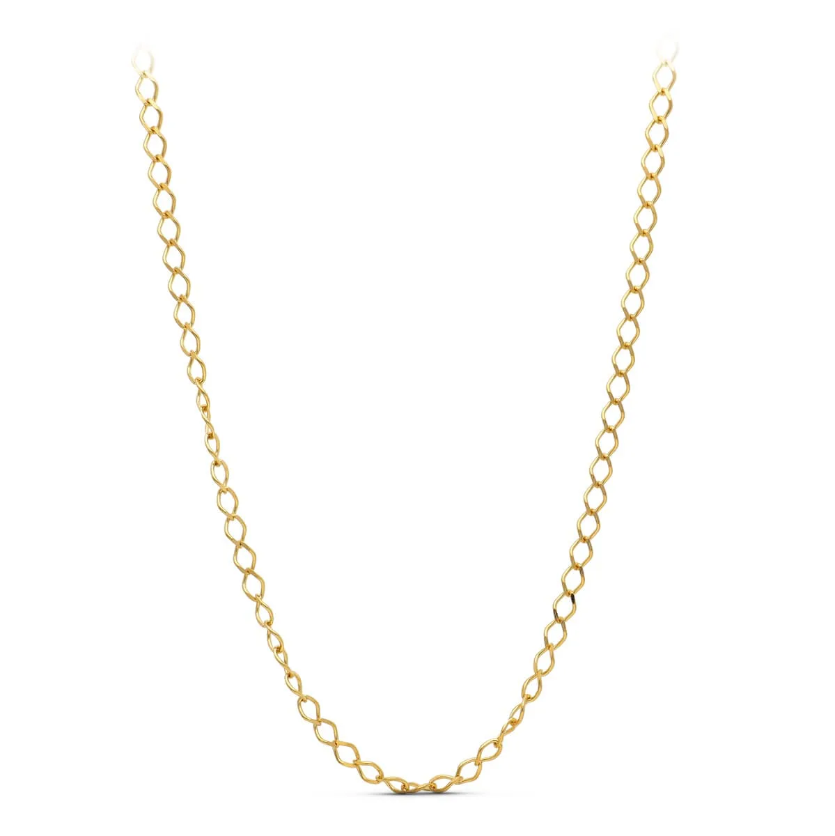 18K CADENA ORO AMARILLO ROMBO MACIZA 60CM
