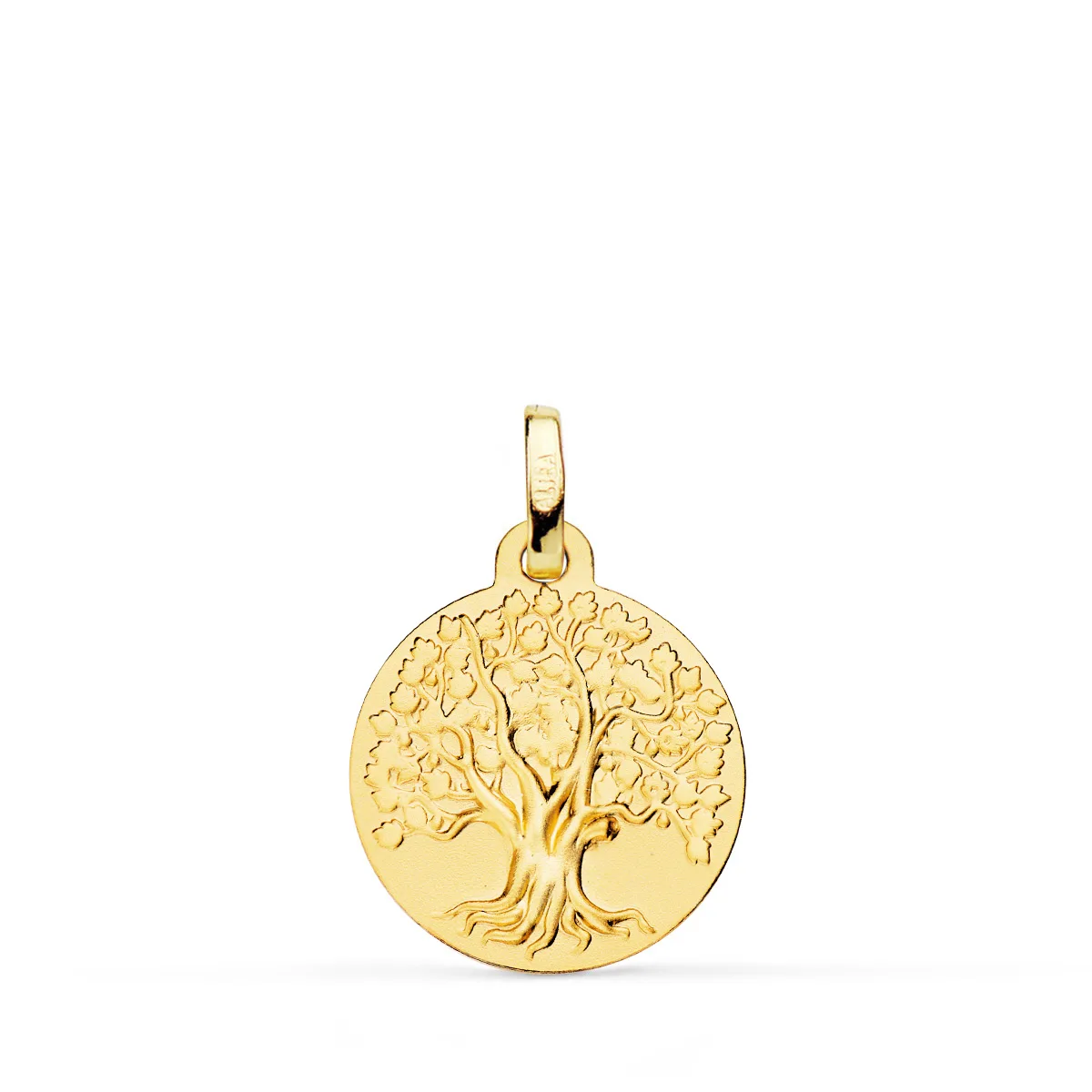 9K MEDALLA ORO AMARILLO ARBOL DE LA VIDA 16 MM 1.80GRS
