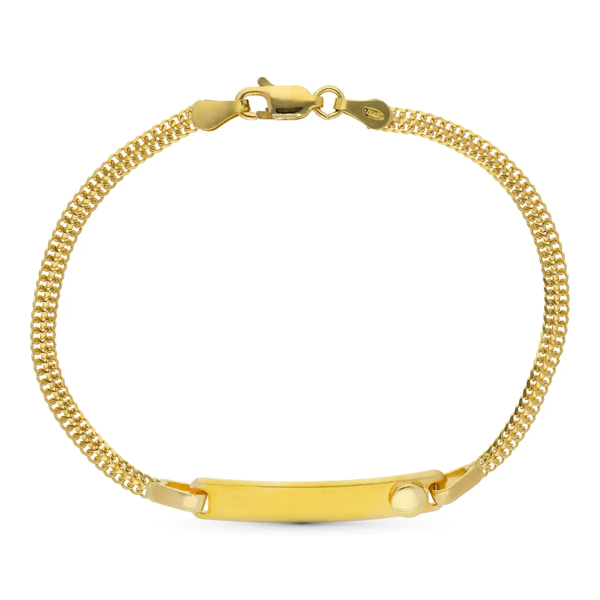 18K ESCLAVA ORO BICOLOR 17CM