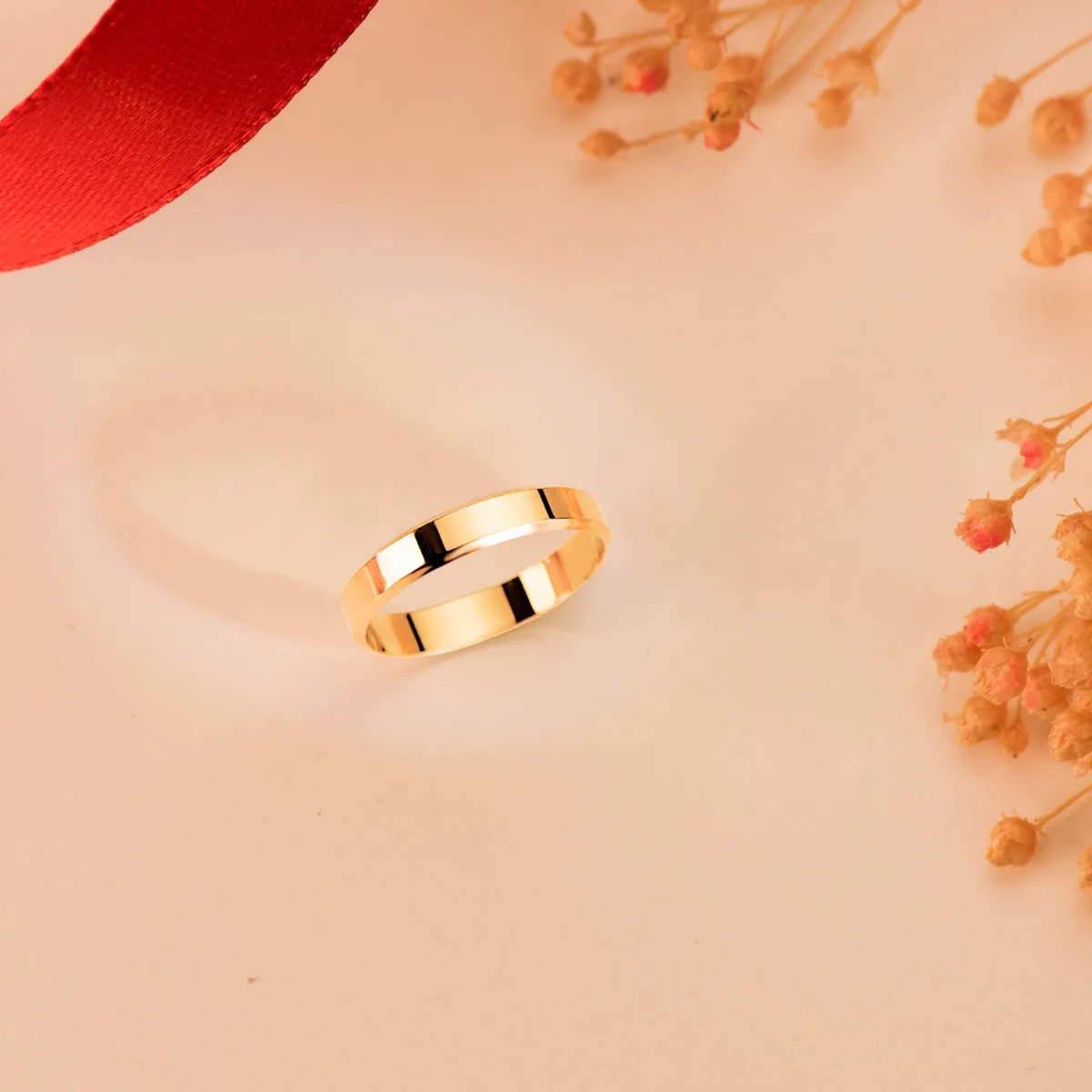 9K ALIANZA DE ORO AMARILLO LISA BRILLO BORDES. ANCHO: 3 MM. — vista 3