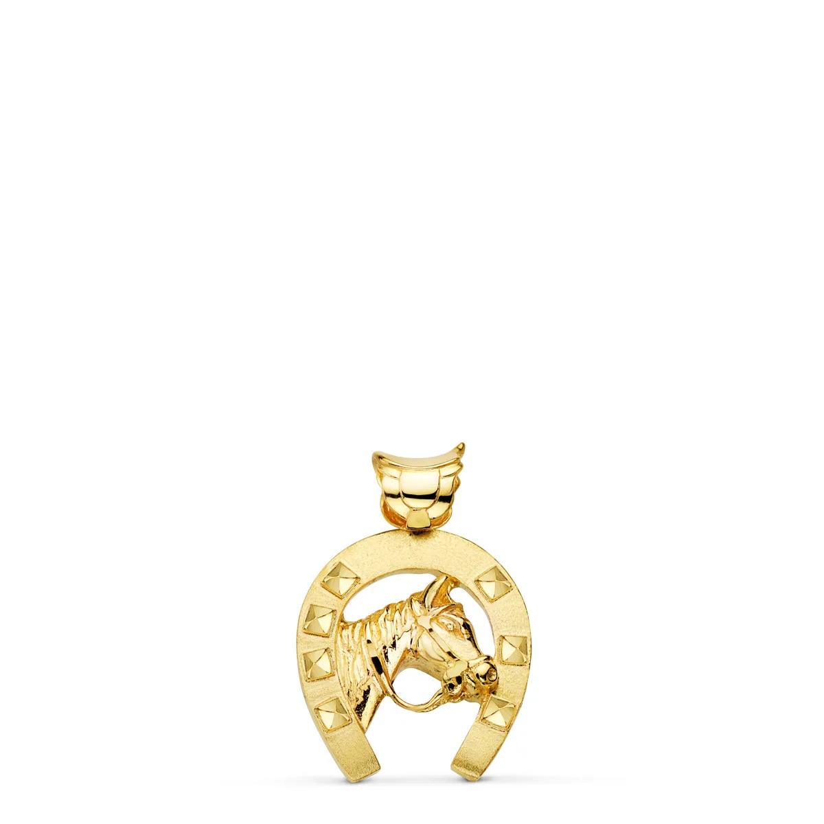 18K COLGANTE ORO AMARILLO HERRADURA CABALLO 23X20 MM