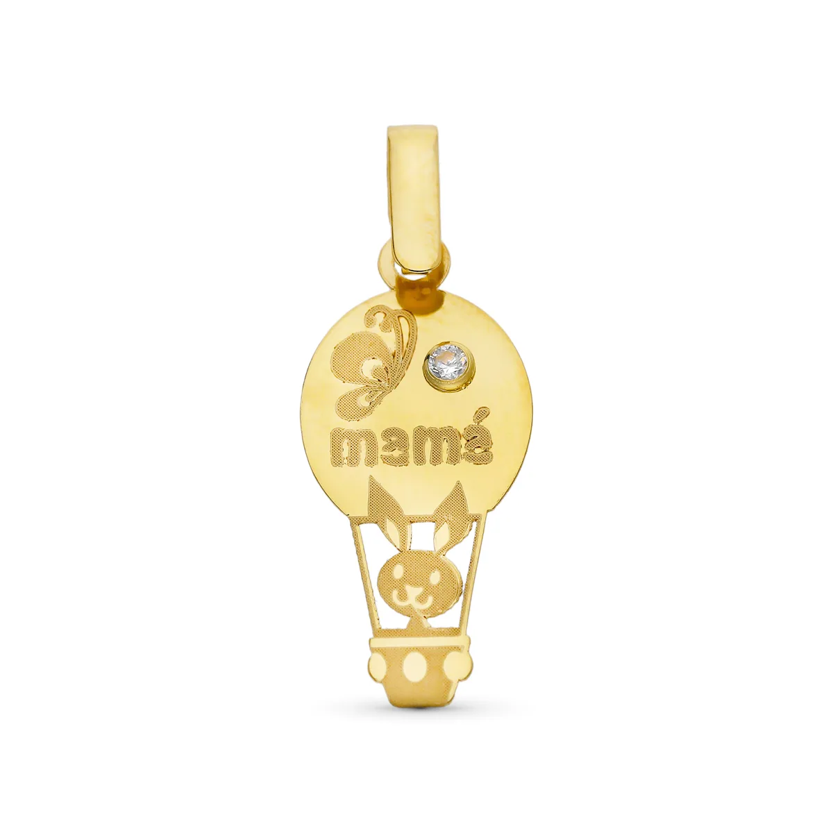 9K COLGANTE ORO AMARILLO MAMA GLOBO 20X10 MM