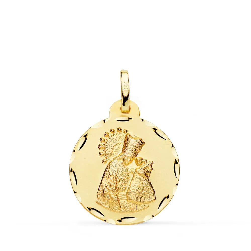 9K MEDALLA VIRGEN DE LOS DESAMPARADOS 20 MM ORO AMARILLO