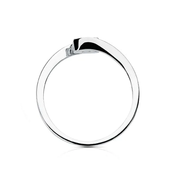 18K SOLITARIO DIAMANTE TALLA BRILLANTE ORO BLANCO 0.200 QTS. SI-H — vista 3