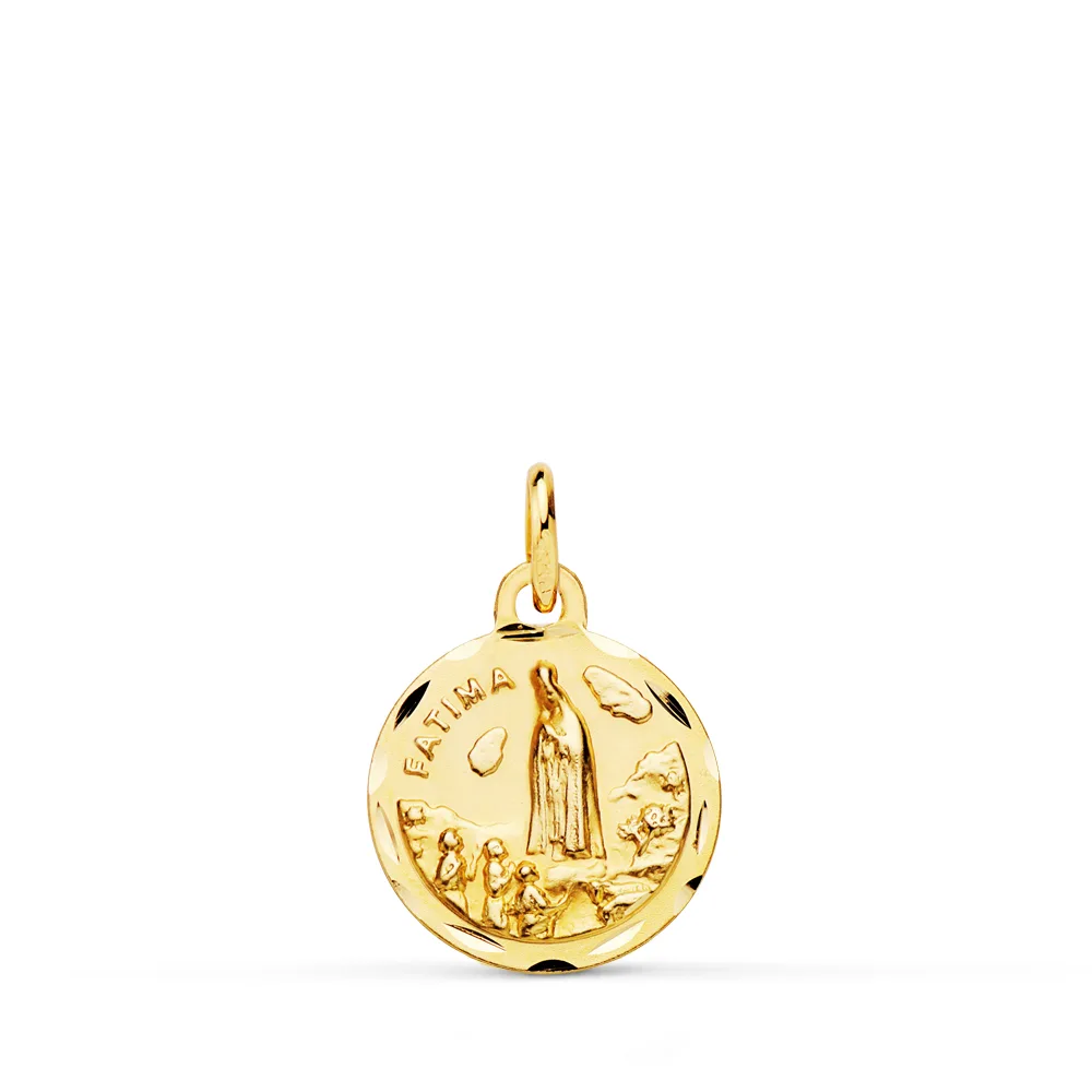18K MEDALLA ORO AMARILLO VIRGEN DE FATIMA 12 MM