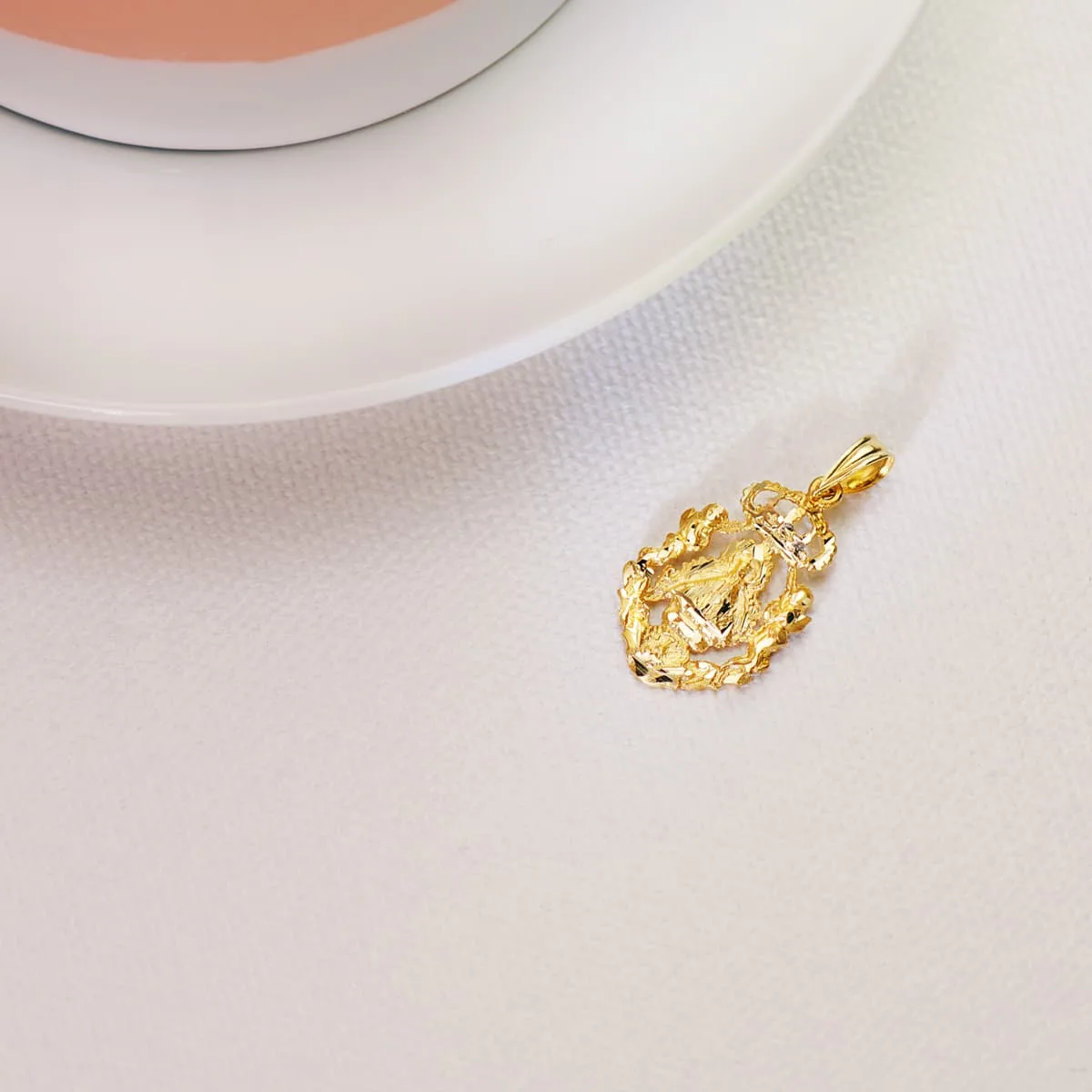 18K MEDALLA ORO AMARILLO VIRGEN DE LA CABEZA ESCUDO 21X13 MM — vista 2