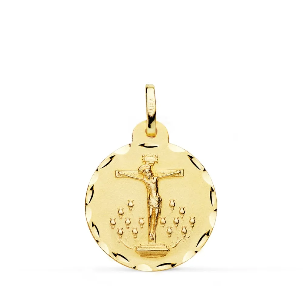 18K MEDALLA ORO AMARILLO CRISTO DE LA LAGUNA 20 MM