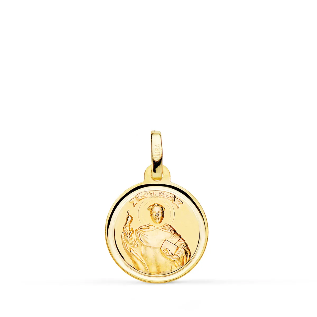 9K MEDALLA ORO AMARILLO SAN VICENTE FERRER BISEL 14 MM