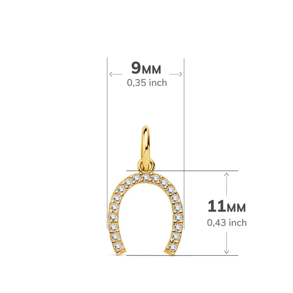 18K COLGANTE AMULETO ORO AMARILLO HERRADURA 11X9 MM — vista 2