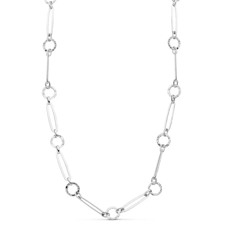 18K GARGANTILLA COLLAR ORO BLANCO 45CM