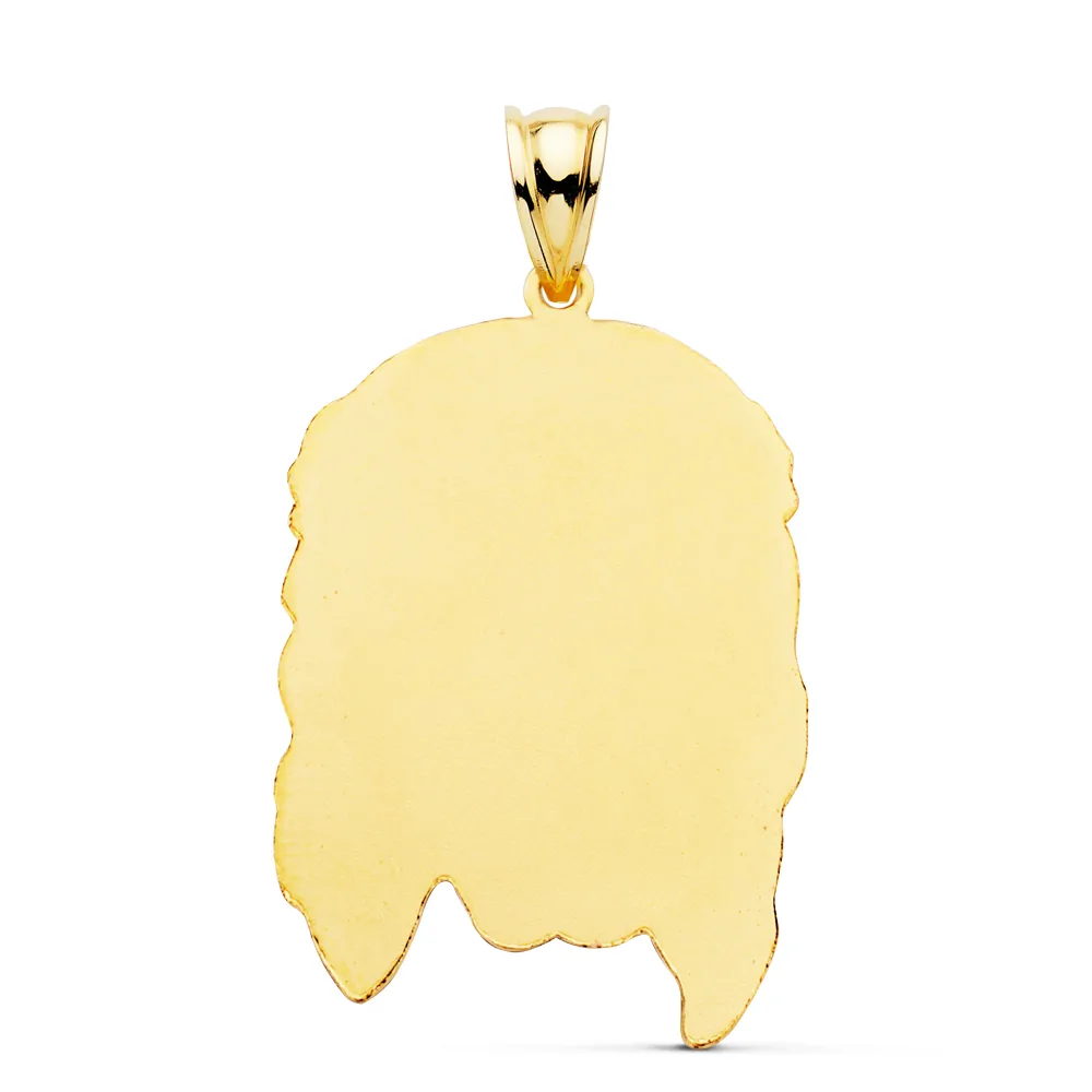 18K COLGANTE CRISTO SANTO ROSTRO ORO AMARILLO 35X20 MM — vista 2