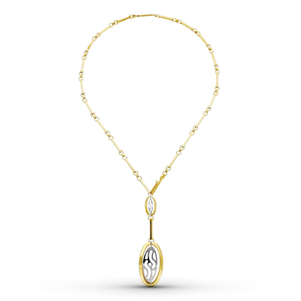 18K GARGANTILLA ORO BICOLOR 45CM