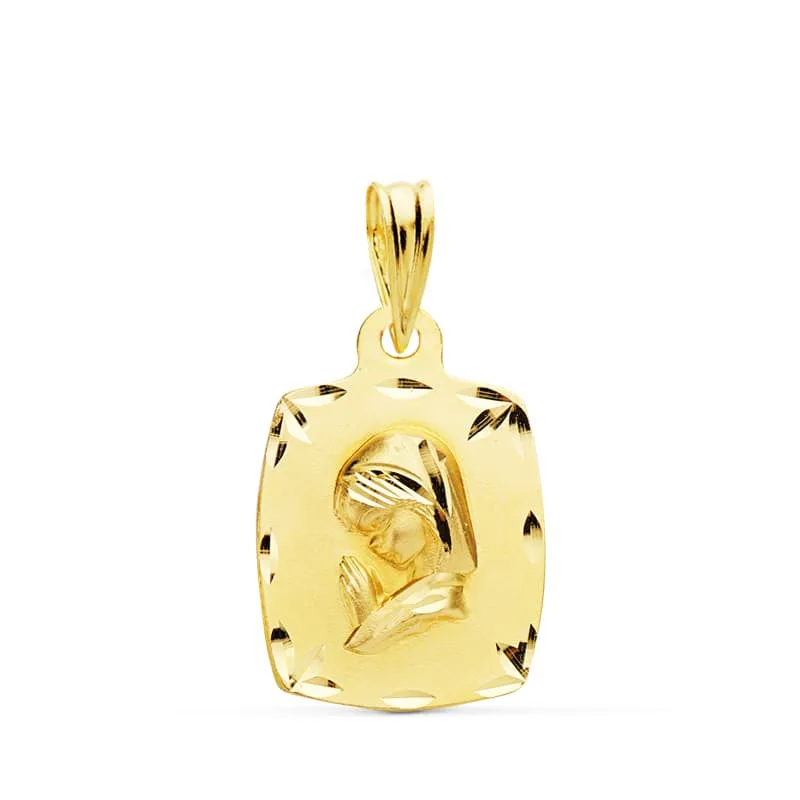 18K MEDALLA ORO AMARILLO VIRGEN NIÑA 19X14 MM 1.90 GR