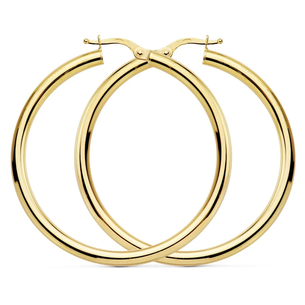 18K AROS REDONDOS HUECOS 41 X 3MM 4.00 GRS