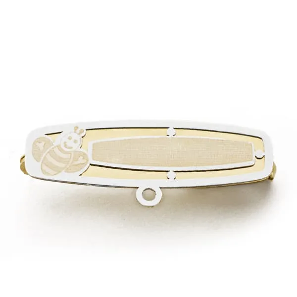 18K ALFILER ORO BICOLOR ABEJA 28X7 MM