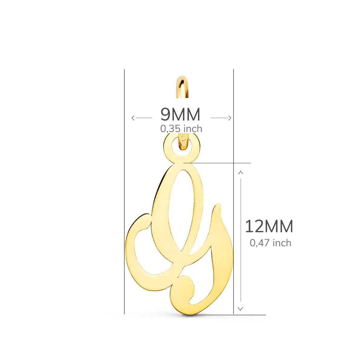 18K COLGANTE ORO AMARILLO LETRA " G " . 12X9 MM — vista 2