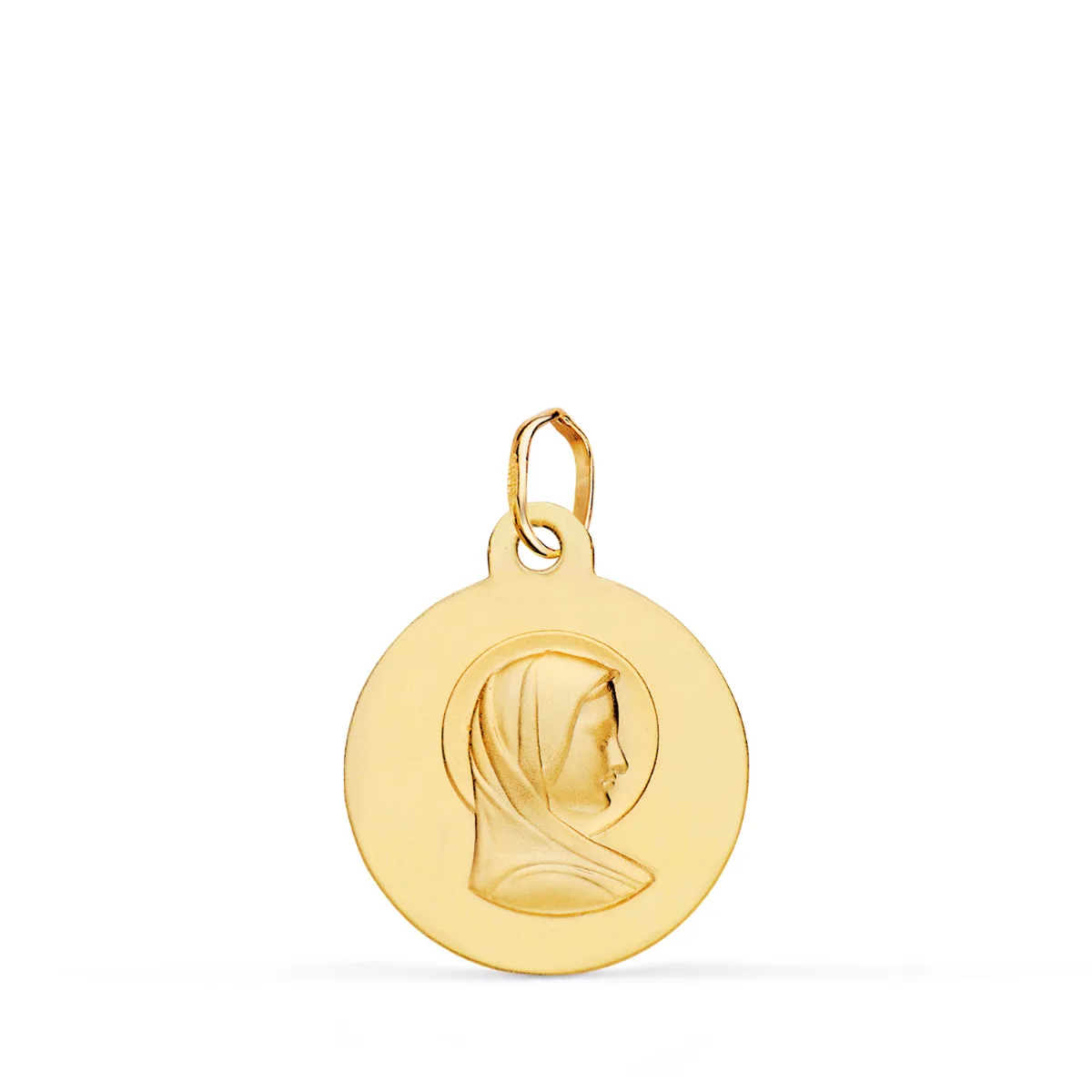 9K MEDALLA ORO AMARILLO MARIA FRANCESA MATIZADA 16MM