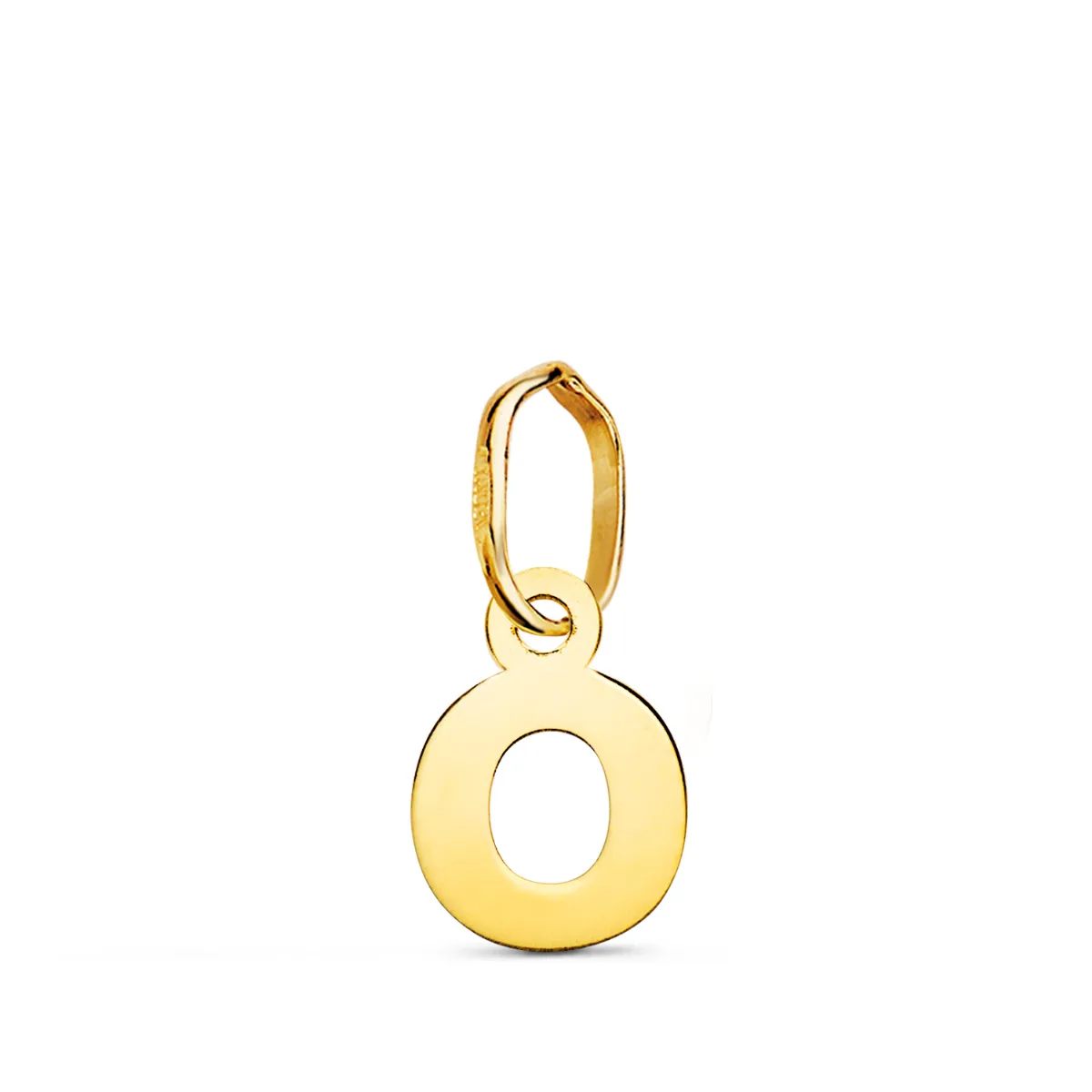 18K COLGANTE ORO AMARILLO LETRA " O " BRILLO. 8,3 X 5.8 MM
