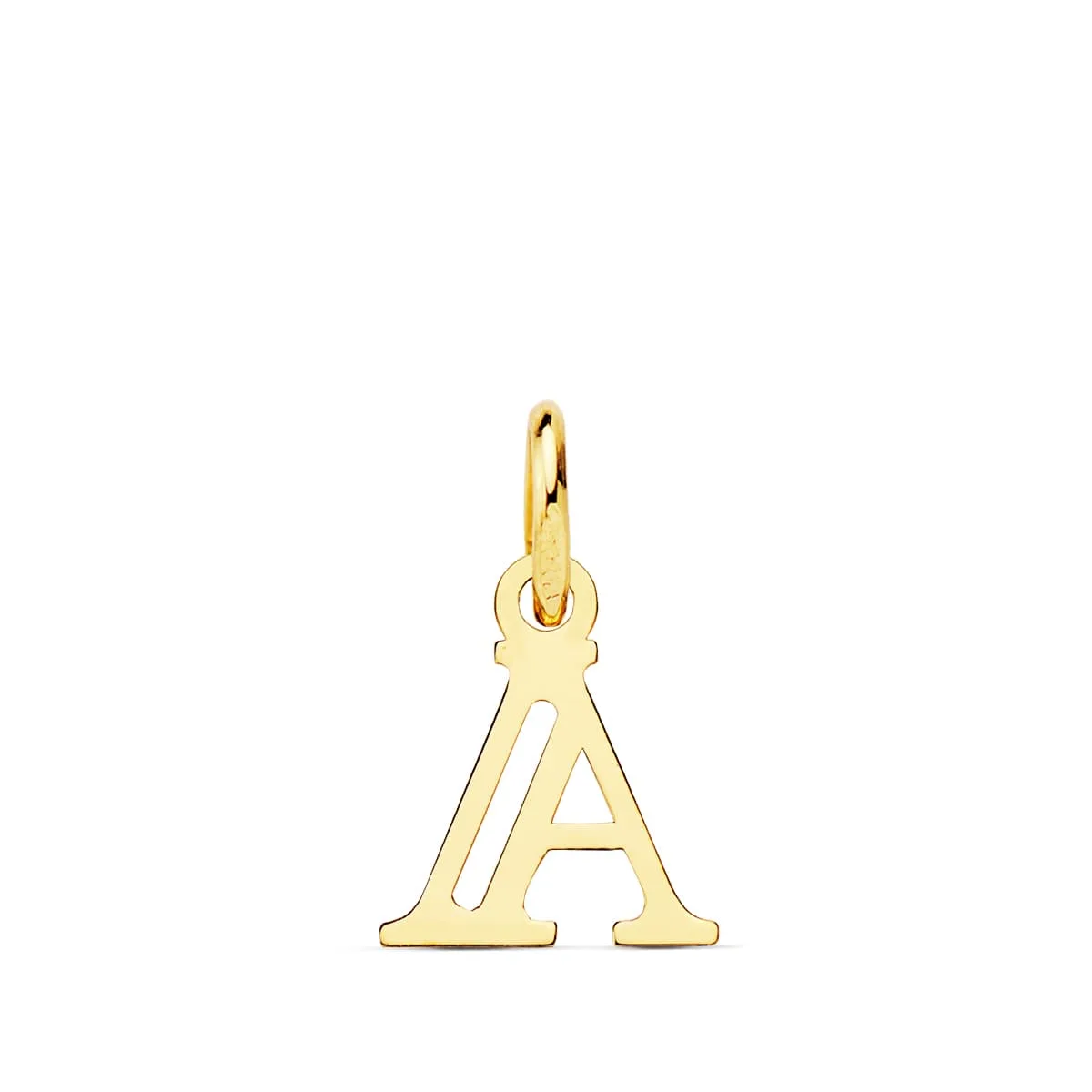18K COLGANTE ORO AMARILLO LETRA " A " 11X9 MM