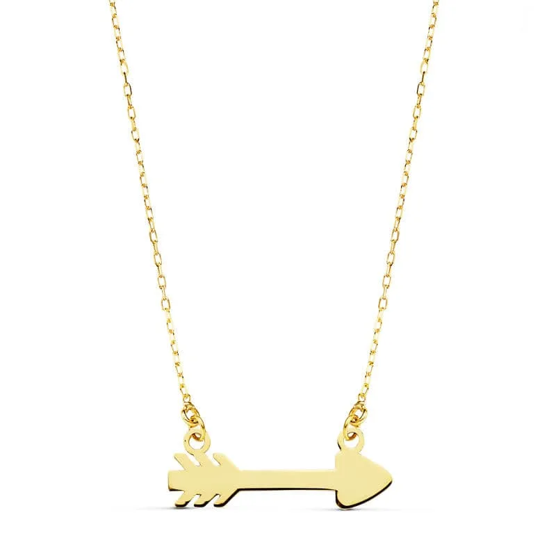 18K COLLAR ORO AMARILLO FLECHA CUPIDO 20X6 MM45CM C. AMOR