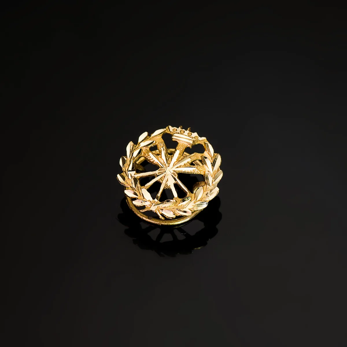 18K INSIGNIA ORO AMARILLO INGENIERO AGRONOMO. 15 X 15 MM — vista 2