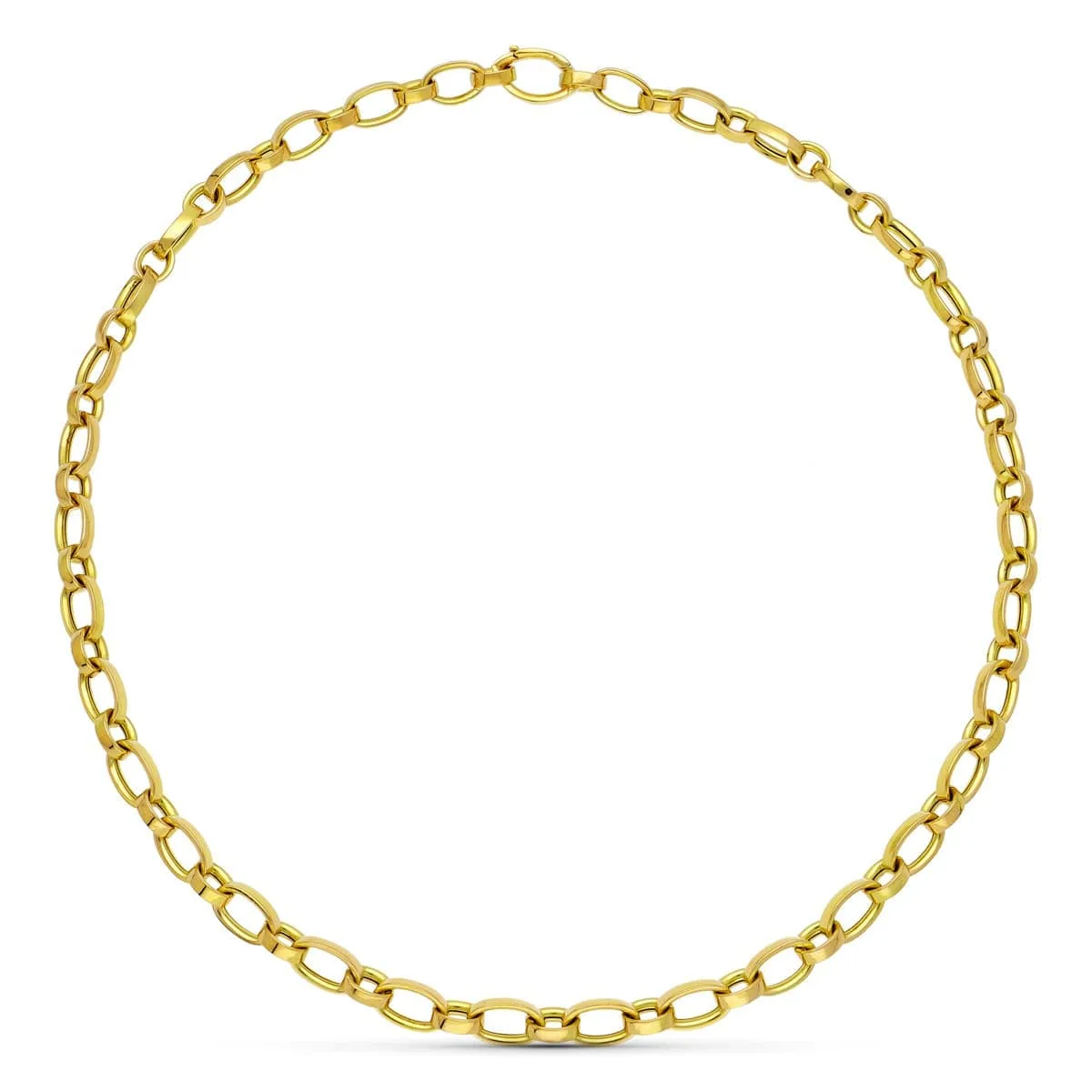 18K GARGANTILLA ORO AMARILLO ESLABONES OVALES 45CM