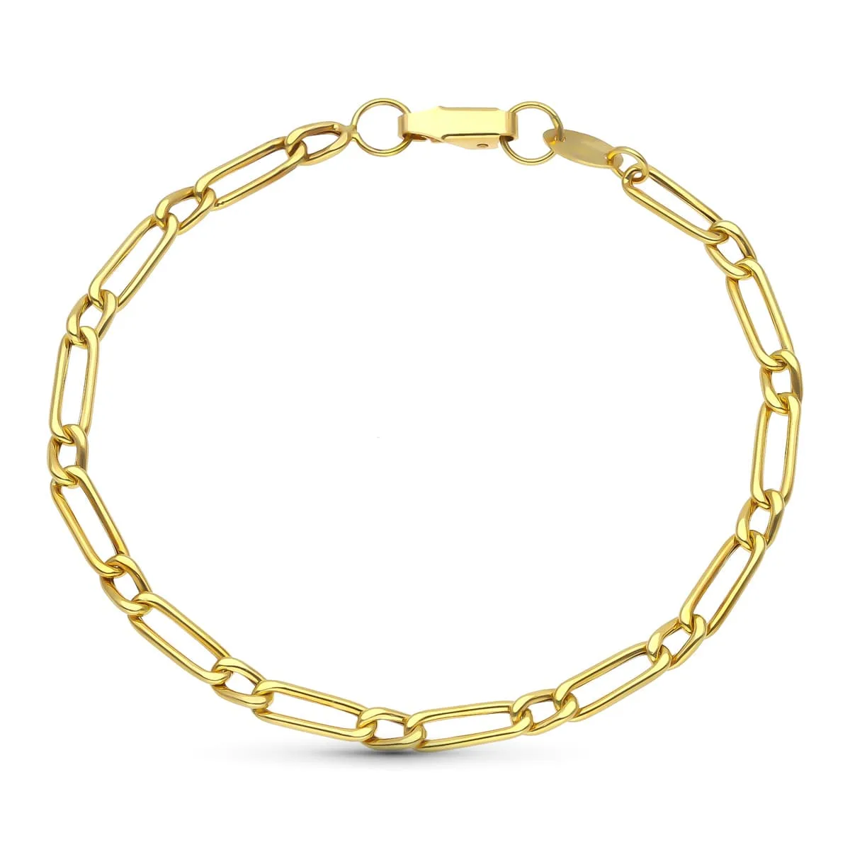 18K PULSERA ORO AMARILLO UNO POR UNO HUECA