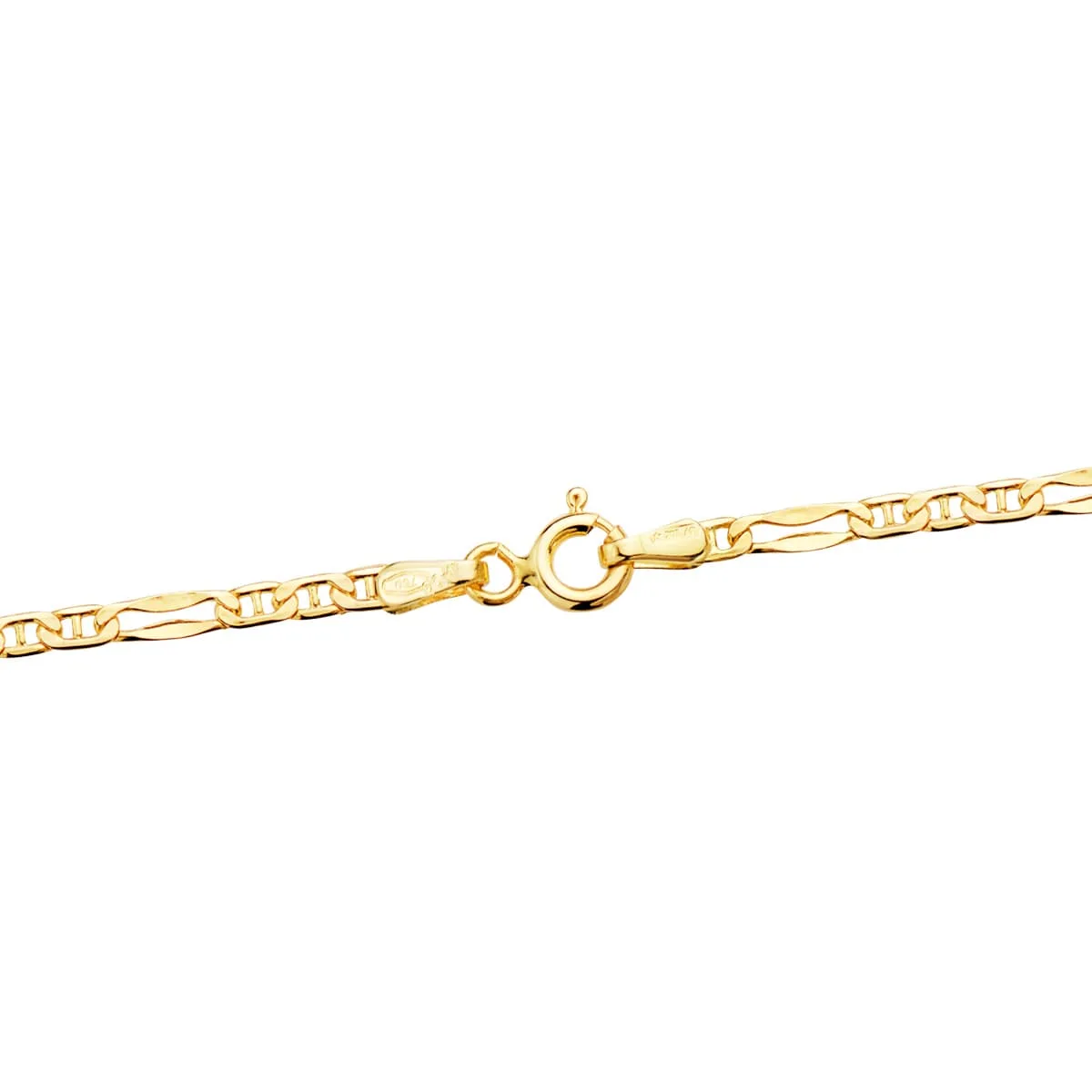 18K CADENA ORO AMARILLO ANCLA 3X1 HUECA LARGO 45CM ANCHO 2 MM — vista 2