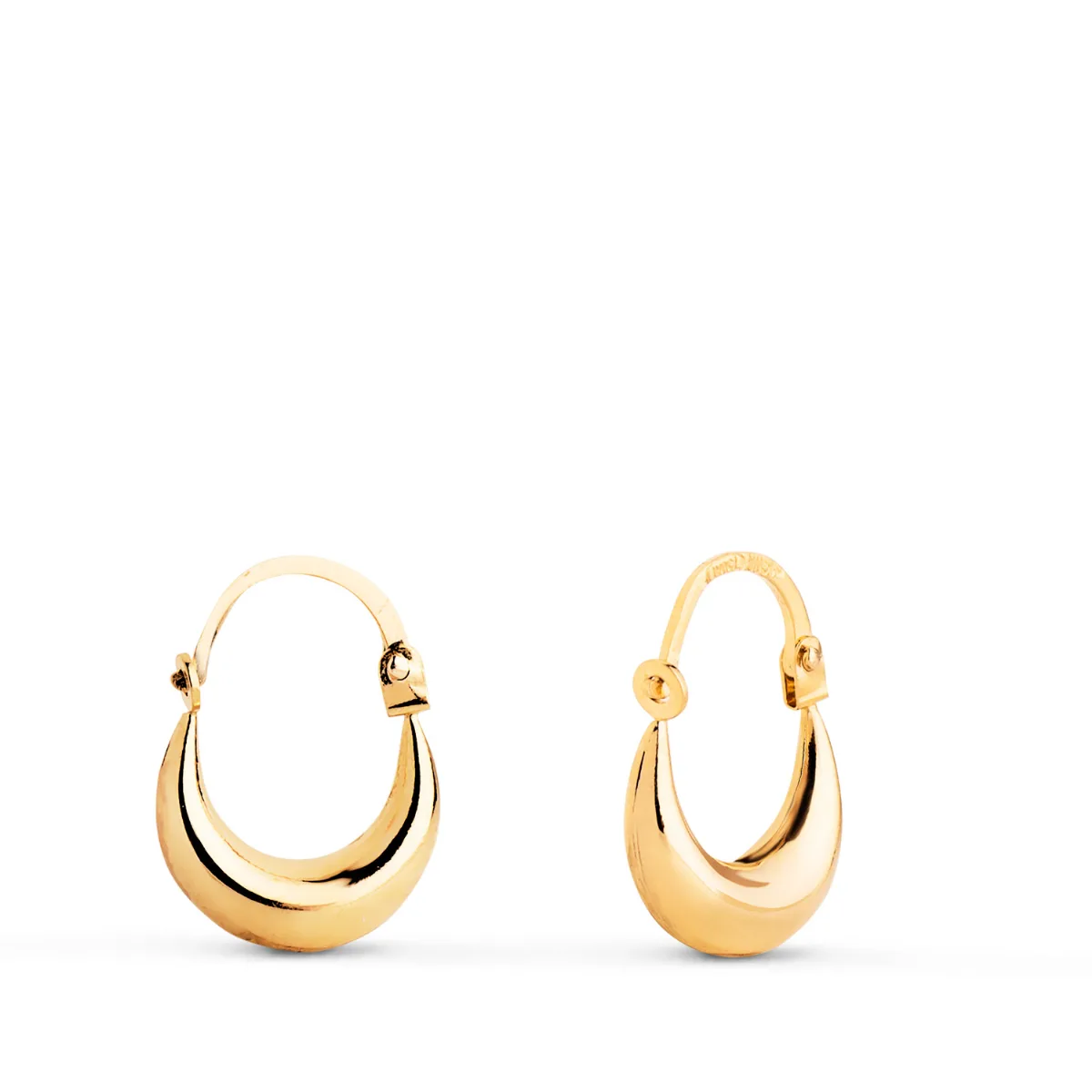18K PENDIENTES AROS  ORO AMARILLO MORCILLA HUECOS. MEDIDA: 15X11 MM CIERRE GANCHO. GROSOR: 4 MM