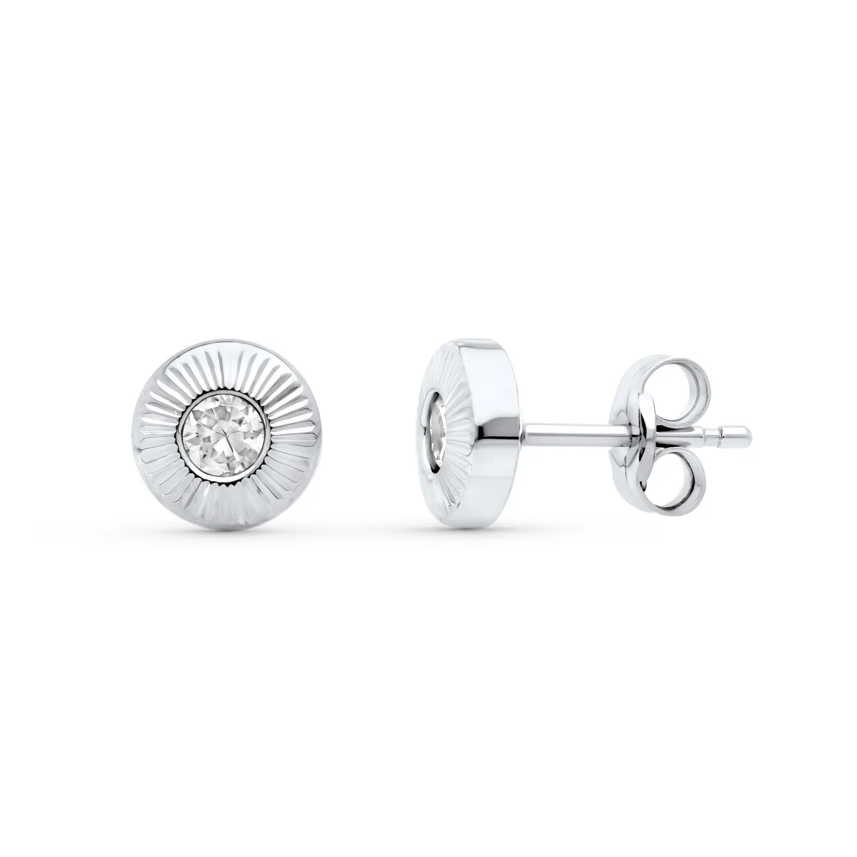 18K PENDIENTES ORO AMARILLO CERCO. 6X6 MM