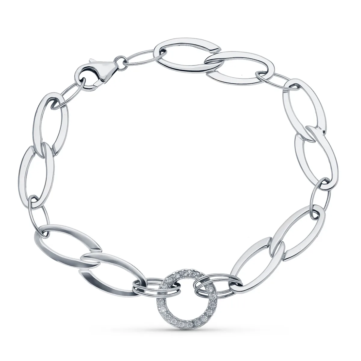 18K PULSERA ORO BLANCO 19CM