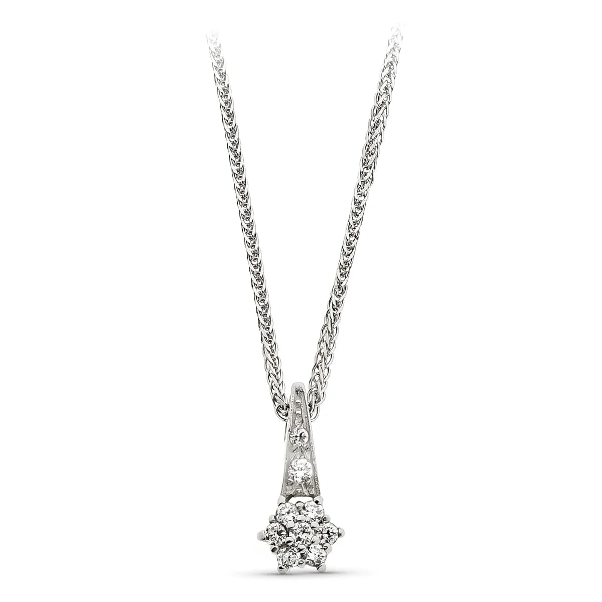 18K COLGANTE ORO BLANCO 9 CIRCONITAS