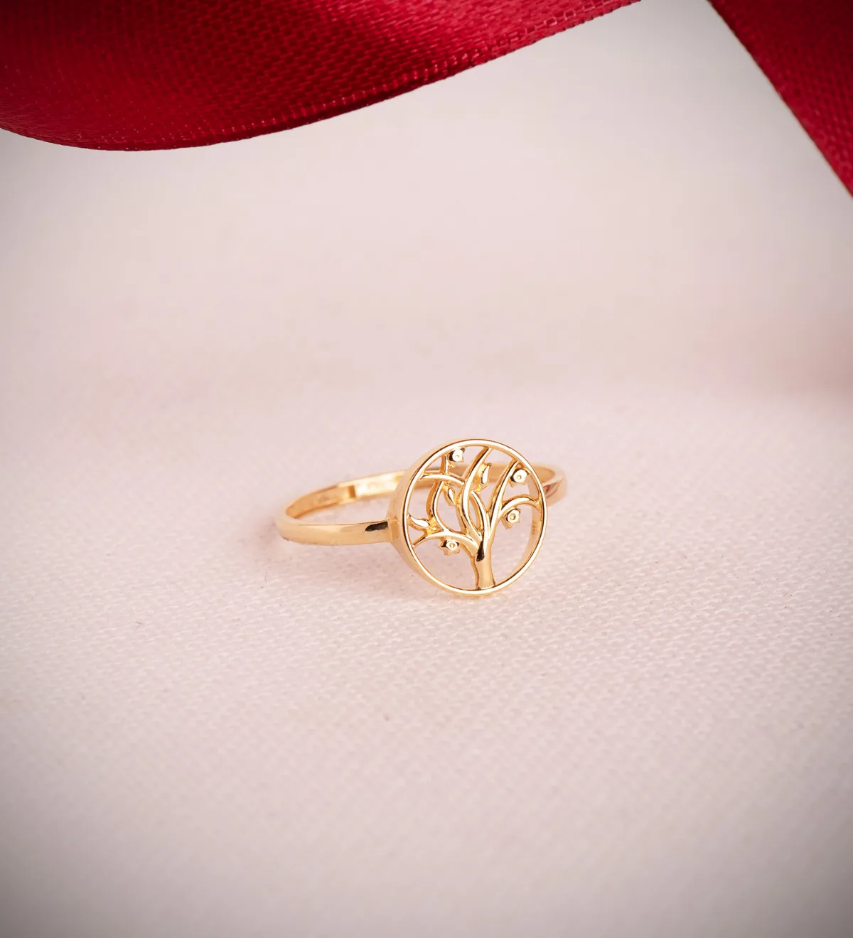 18K SORTIJA ORO AMARILLO ARBOL DE LA VIDA CALADO. ANCHO: 10 MM. — vista 2