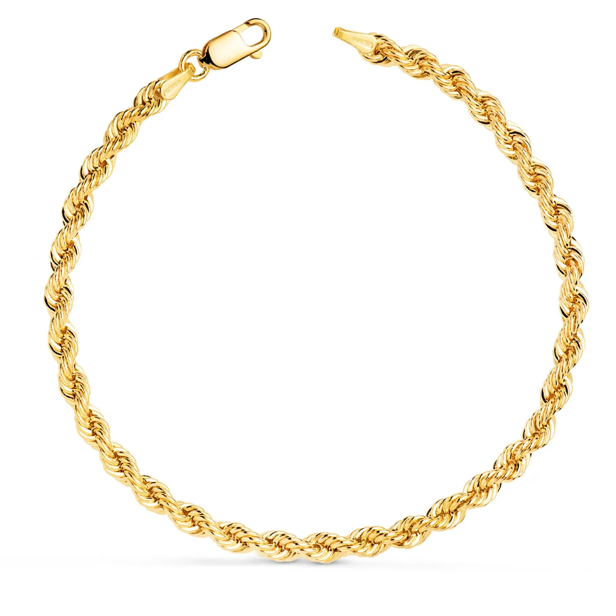 18K PULSERA ORO AMARILLO CORDON SALOMONICO. ANCHO 3,8 MM LARGO 19,5 CM