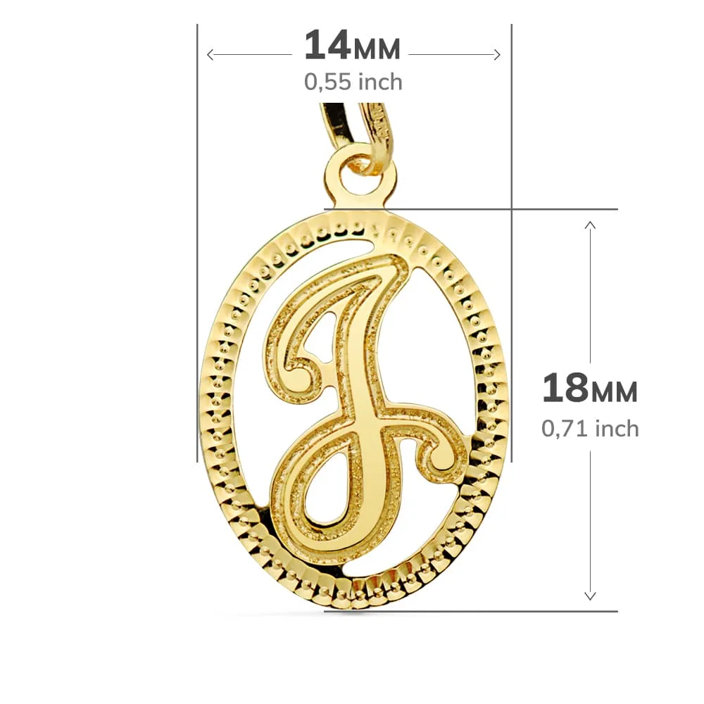 18K COLGANTE ORO AMARILLO INICIAL LETRA J 21X14 MM — vista 2