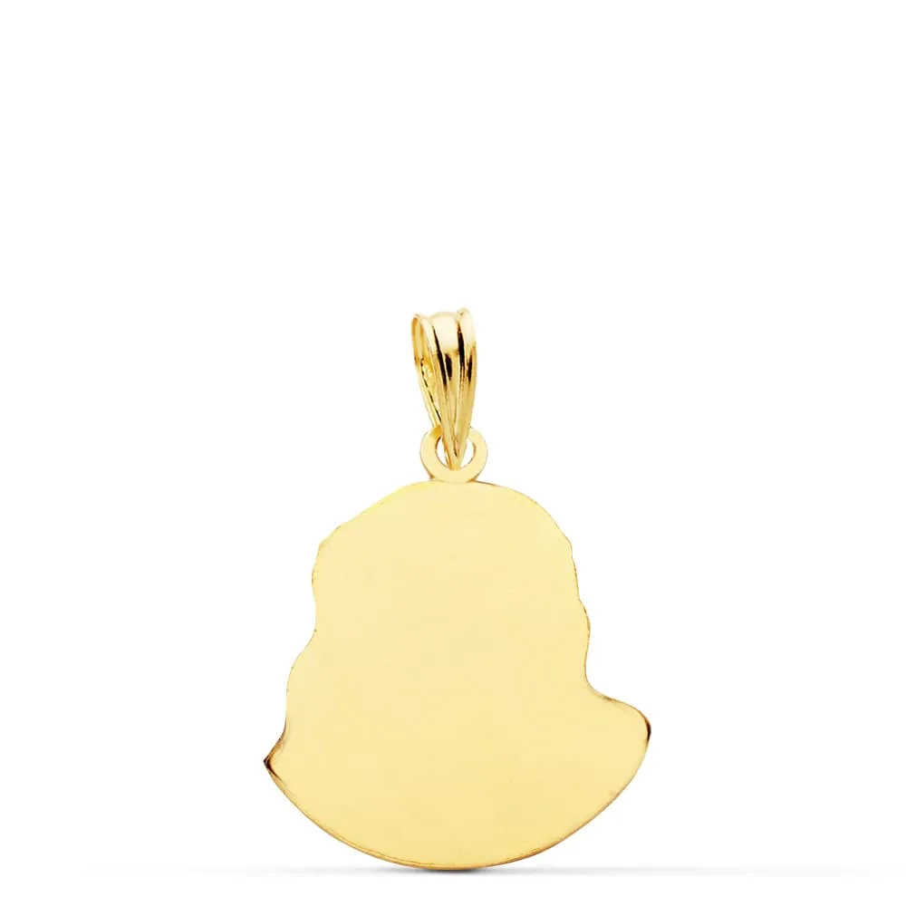 18K COLGANTE ORO AMARILLO CABEZA DE CRISTO DE MURILLO 20X16 MM — vista 2