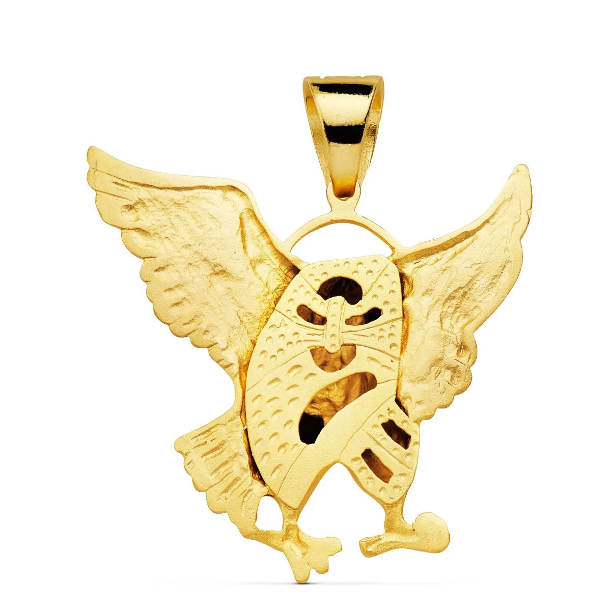 18K COLGANTE AGUILA CALVA AMERICANA ORO AMARILLO 49X47 MM — vista 2