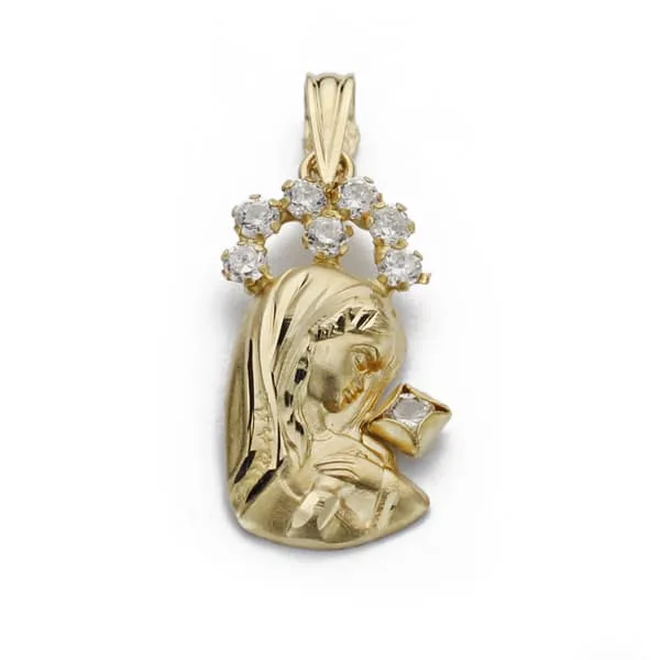 18K COLGANTE ORO AMARILLO VIRGEN NIÑA 20X10 MM