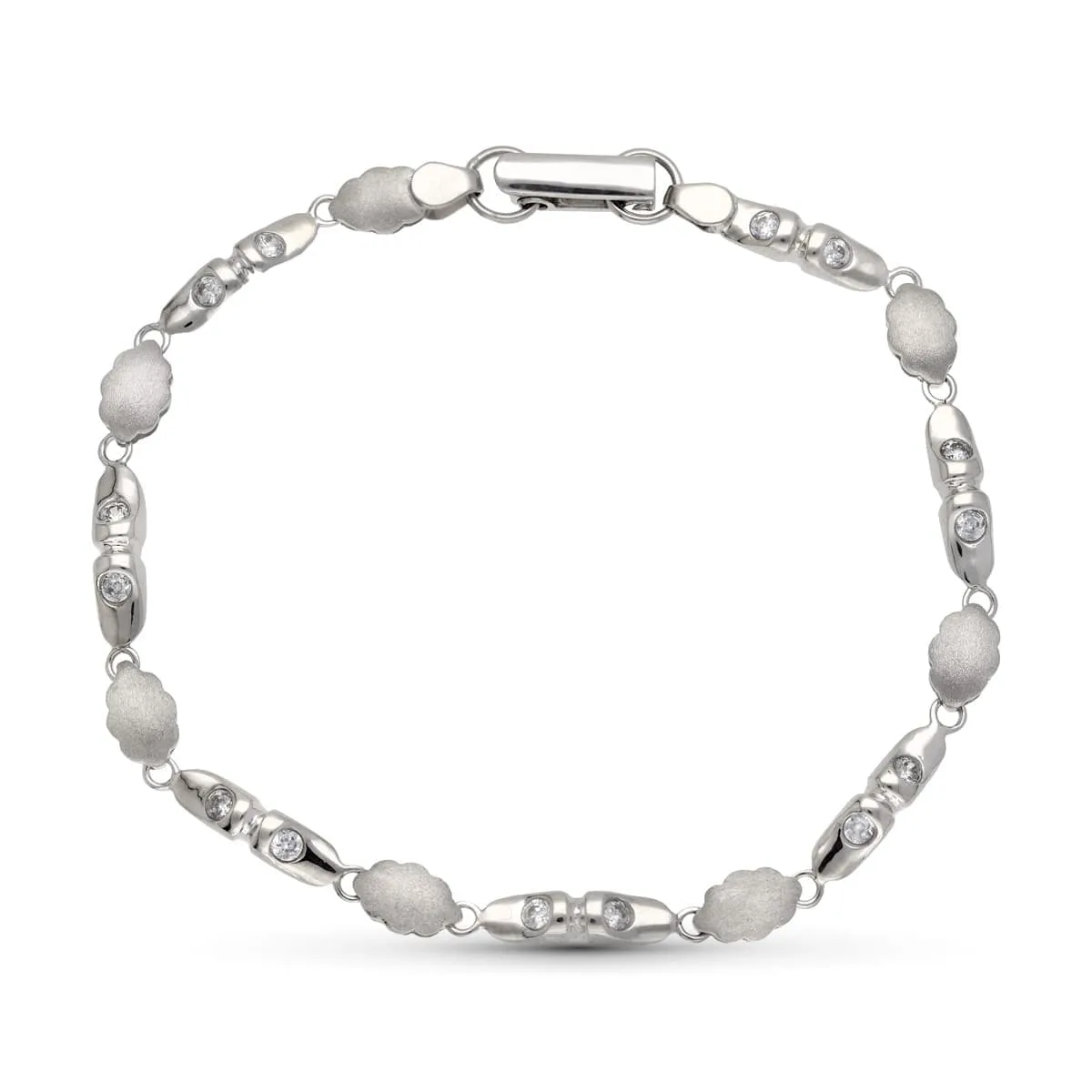 18K PULSERA ORO BLANCO CIRCONITAS