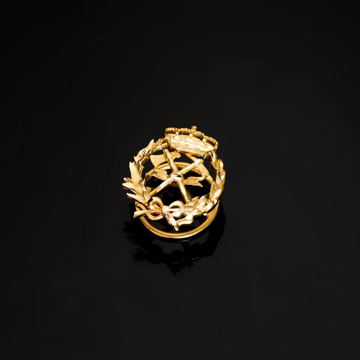18K INSIGNIA ORO AMARILLO INGENIERO DE MONTES 17 X 14 MM — vista 2
