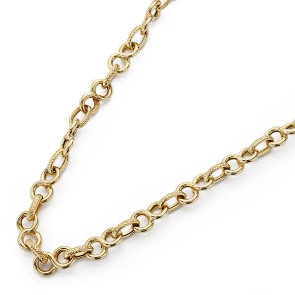 18K GARGANTILLA ORO AMARILLO ESLABONES 45CM