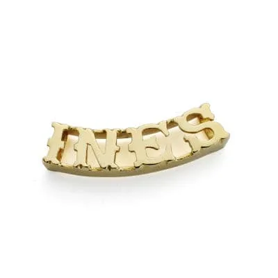 18K COLGANTE NOMBRE PERSONALIZADO ORO AMARILLO 4 LETRAS.