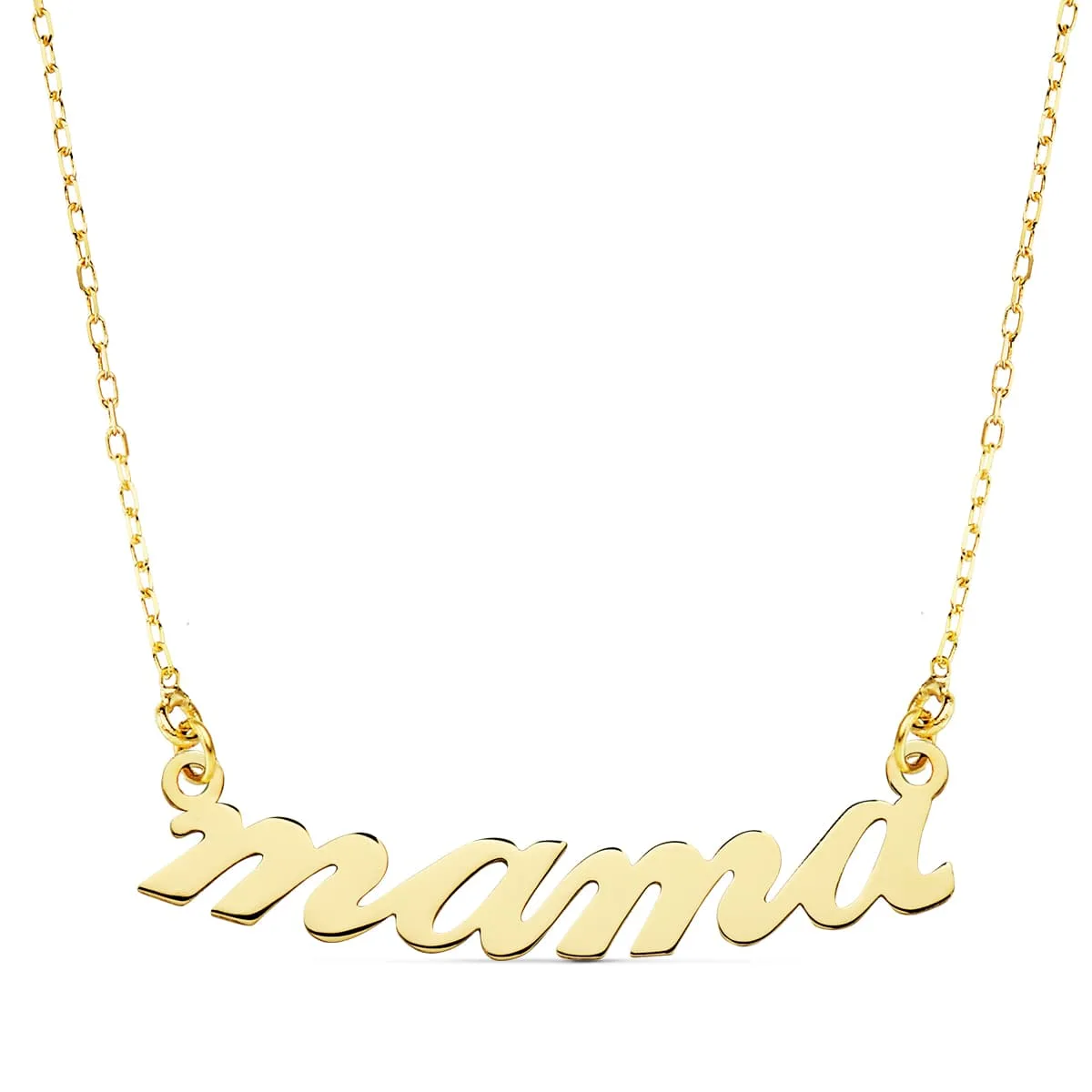 18K COLLAR ORO AMARILLO MAMA 31 MM CADENA 45CM