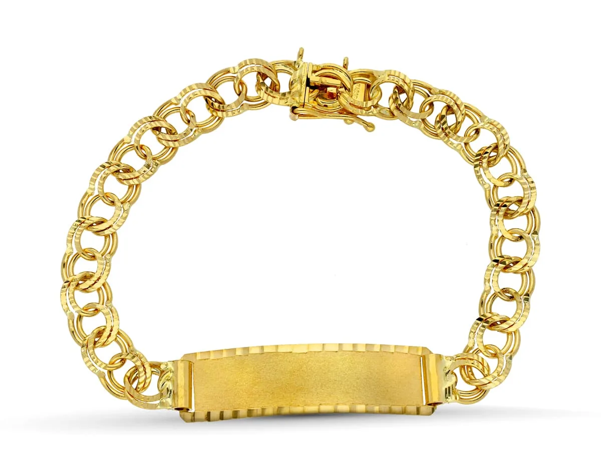 18K  PULSERA ESCLAVA ORO AMARILLO HUNGARA 21CM 8 MM