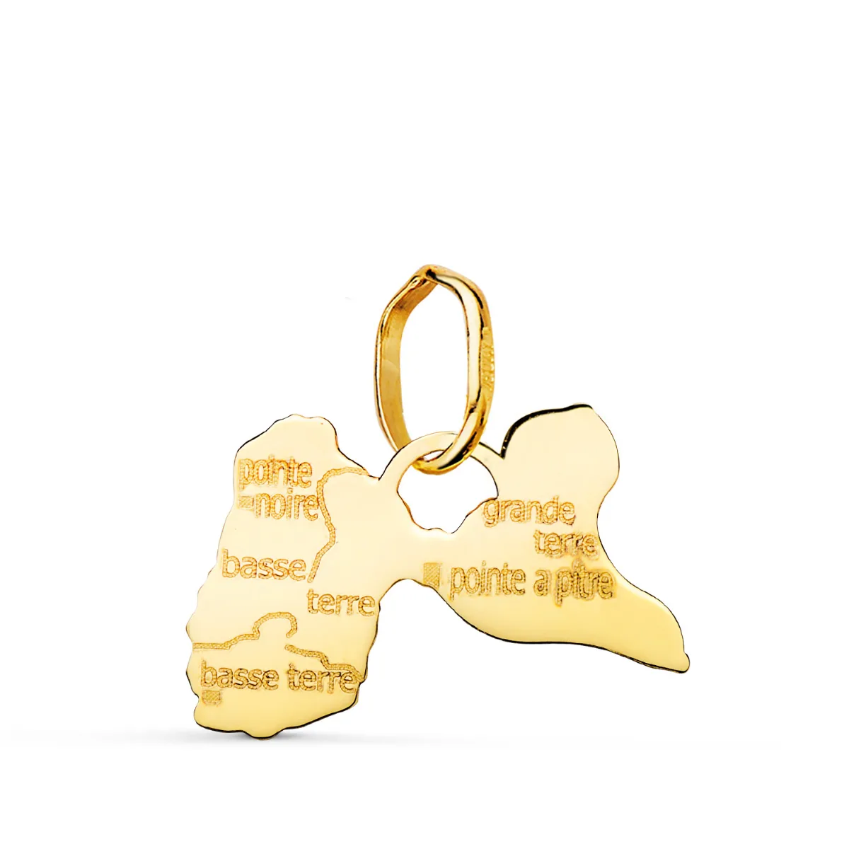 18K COLGANTE ORO AMARILLO ISLA DE GUALAPE  11 X 16 MM