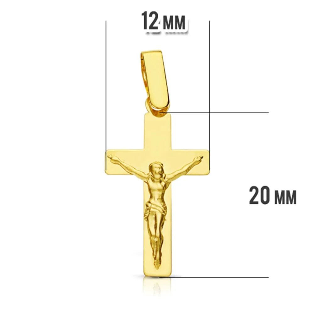 18K CRUZ ORO AMARILLO CON CRISTO. 22X13 MM — vista 2