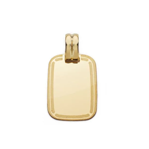 18K PLACA CHAPA ORO AMARILLO MARCO 20X14 MM